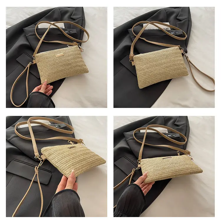 Women's Woven Crossbody Bag Small Square Handheld Mobile Bag — feature 9