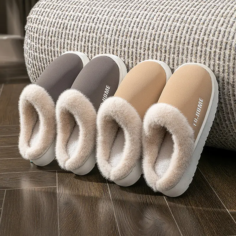 Women's Warm Furry Slippers Winter Home All-Inclusive Heel Strap - Image 6