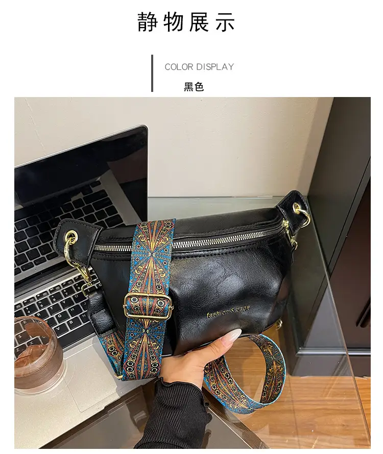 Retro Blue Embroidered Shoulder Bag for Women — feature 13