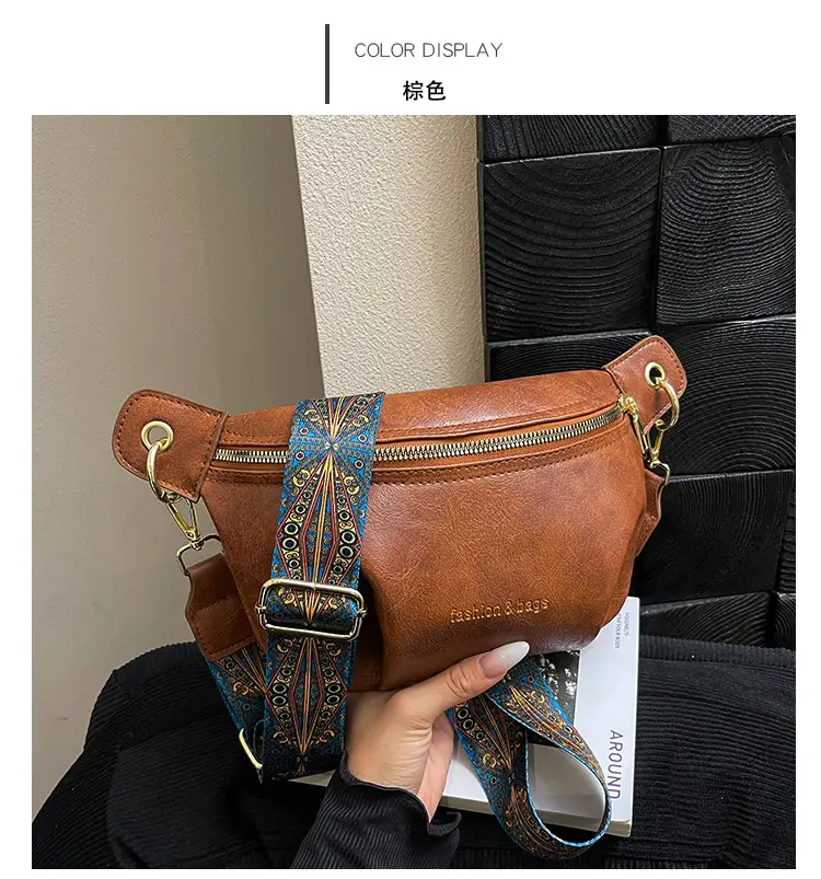 Retro Blue Embroidered Shoulder Bag for Women — feature 15