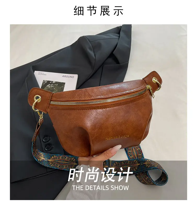 Retro Blue Embroidered Shoulder Bag for Women — feature 5