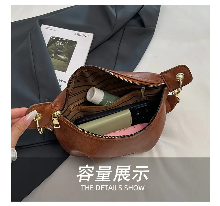 Retro Blue Embroidered Shoulder Bag for Women — feature 9