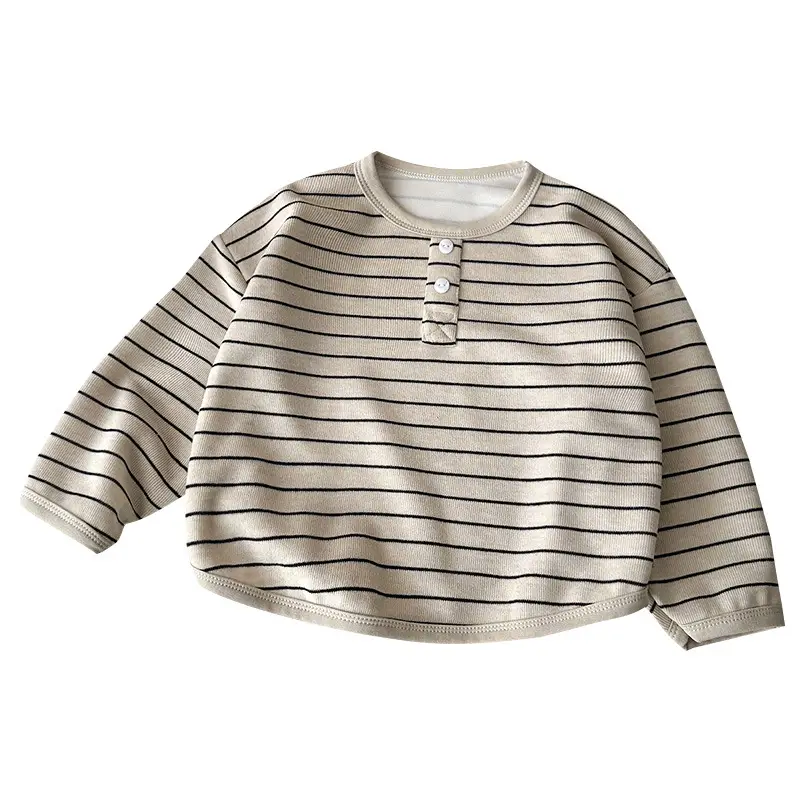 Girls Striped Long Sleeve T-Shirt Black White - Image 7