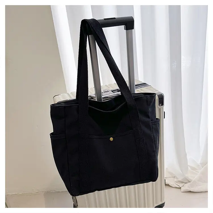 Women Canvas Tote Bag Large Capacity Beige — feature 22