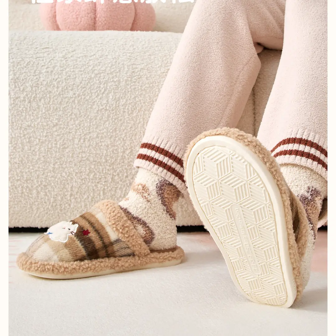 Cotton Slippers for Women Winter 2025 New Indoor Home Warm Wool Slippers for Men Home Men Autumn and Winter — feature 15