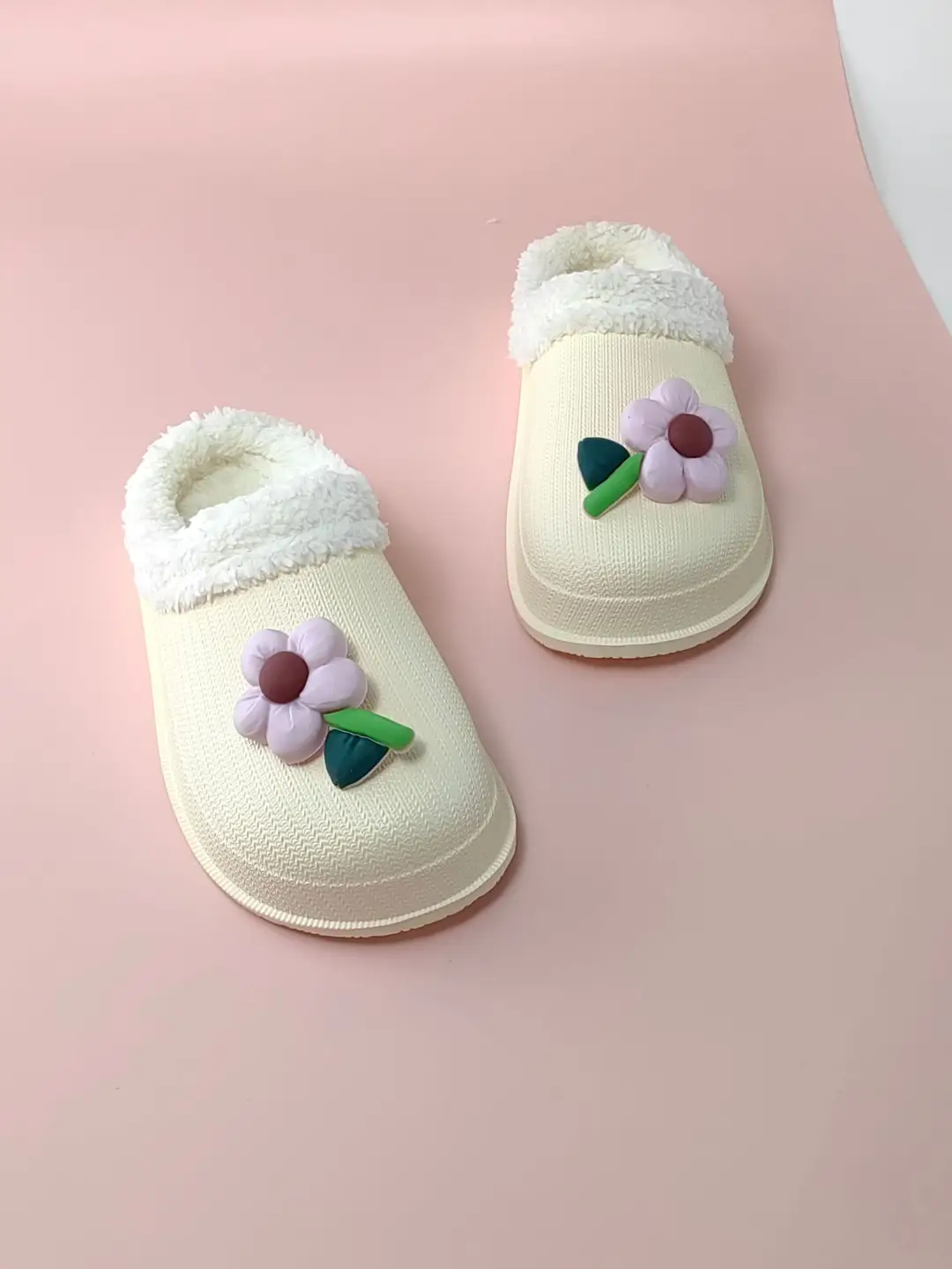 2026 Winter Cotton Slippers for Women Cute and Fun Flower Cartoon Warm Plush Thick-Soled Home Indoor Warm Slippers — feature 8