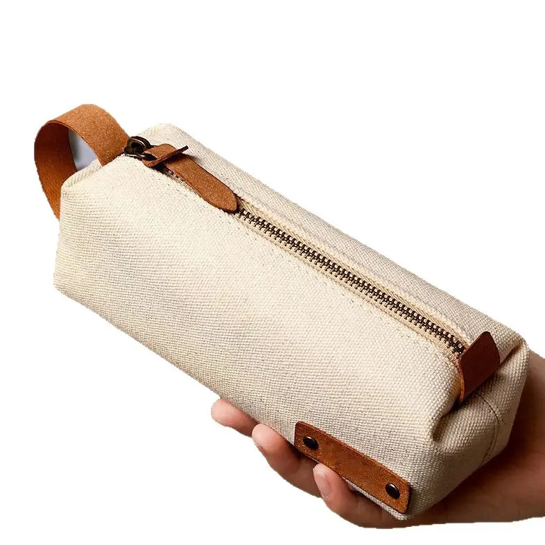 New Simple Pencil Case Niche Ins Style Large Capacity High-Value Stationery Box Junior High School Students Portable Zipper Pencil Case