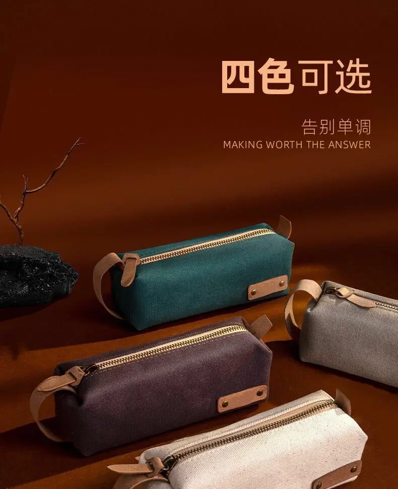 New Simple Pencil Case Niche Ins Style Large Capacity High-Value Stationery Box Junior High School Students Portable Zipper Pencil Case — feature 10