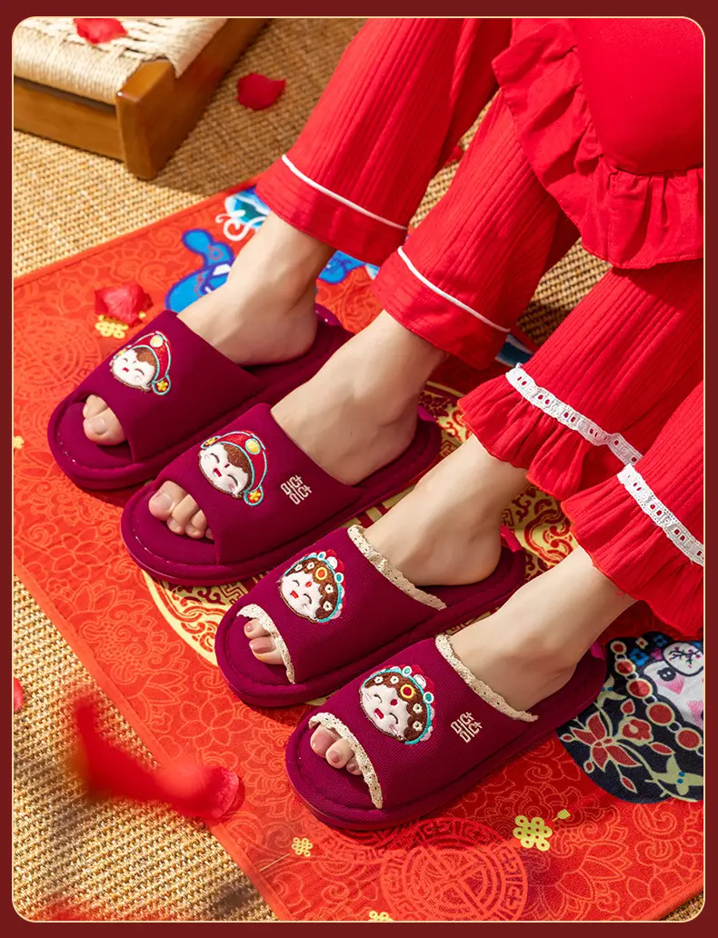 Wedding Shoes, Slippers, Wedding Pair, Festive Bride and Groom, Both Happy Events, Dowry, Home Wedding Couple Slippers, All Year Round — feature 12
