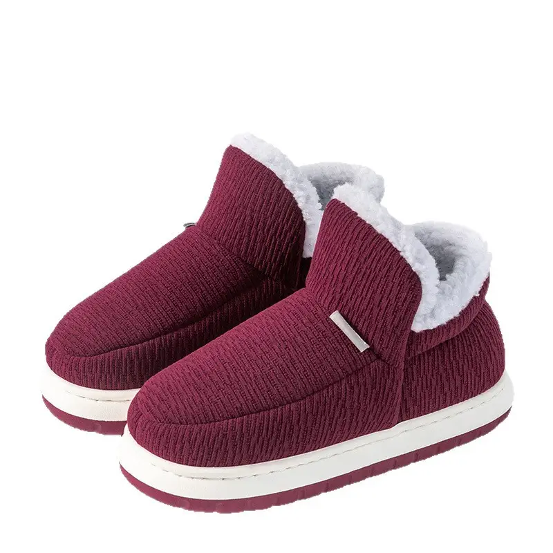 Middle-Aged and Elderly High-Top Cotton Shoes, Winter Thick-Soled Fleece-Lined and Thickeneded All-Inclusive Cotton Shoes, Pure Color and Stain-Resistant Old Cotton Shoes for the Elderly - Image 10