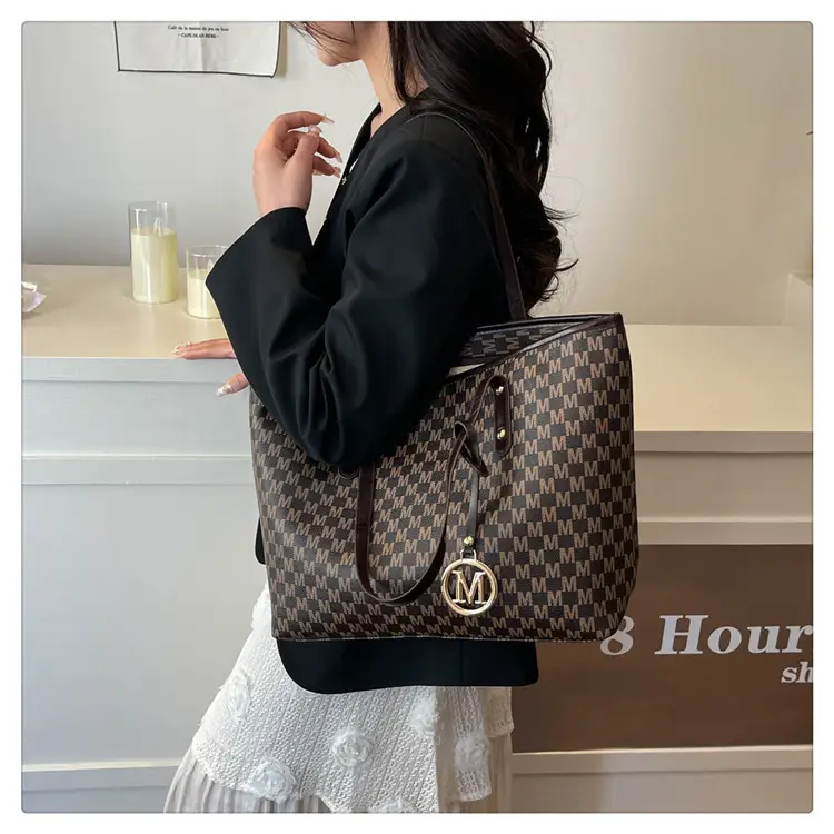 Women's Printed Large Travel Bag with Gold Logo — feature 13