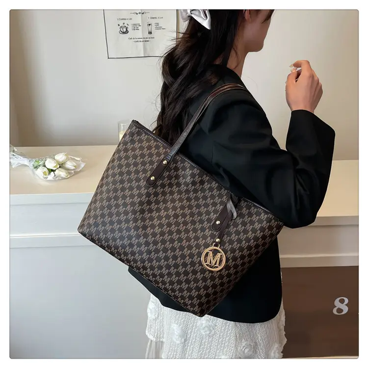 Women's Printed Large Travel Bag with Gold Logo — feature 14
