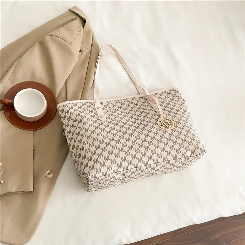 Women's Printed Large Travel Bag with Gold Logo - Image 2