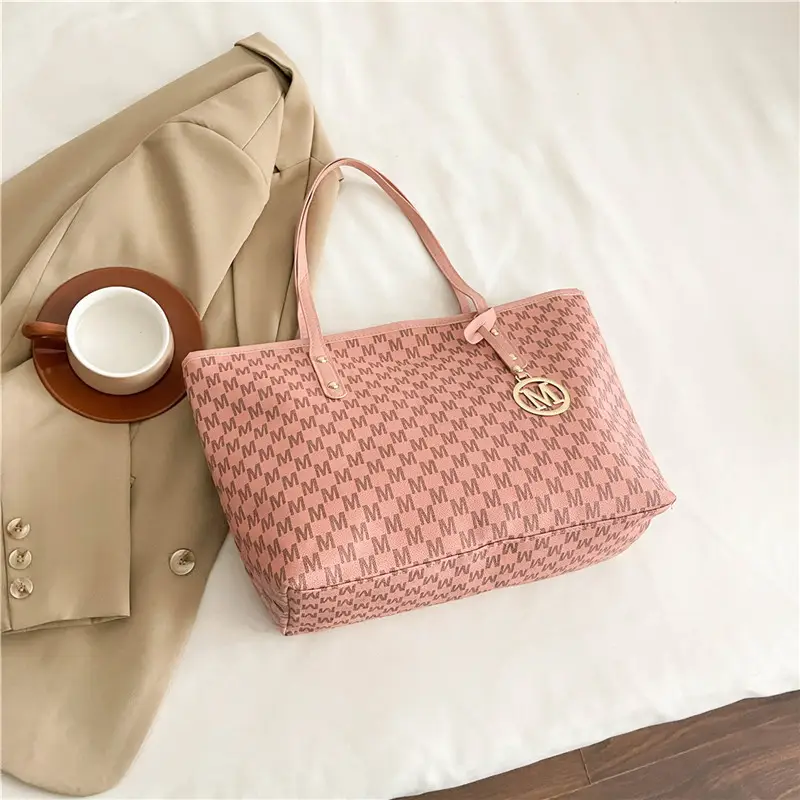 Women's Printed Large Travel Bag with Gold Logo - Image 3