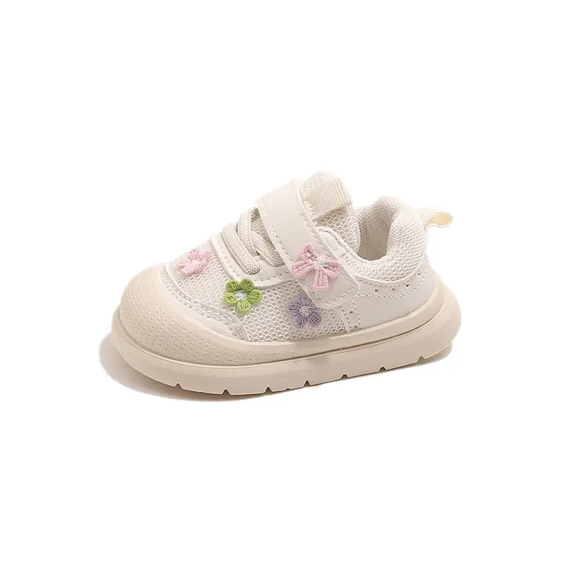 Spring and Autumn New Casual Baby Girls Flower Toddler Shoes Non-Slip Breathable Soft Sole Lightweight Baby Functional Mesh Shoes - Image 7