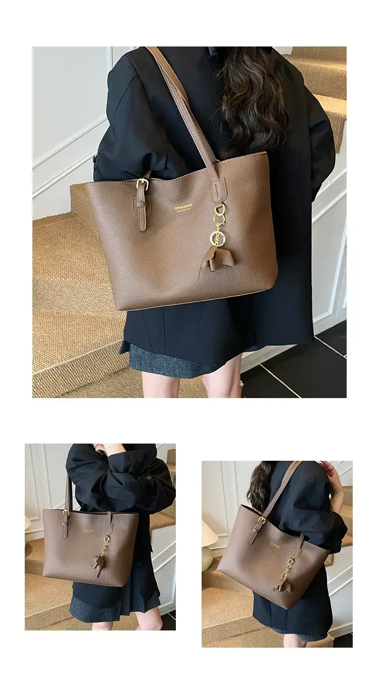 Women's Contrasting Color Tote Bag 2025 — feature 7