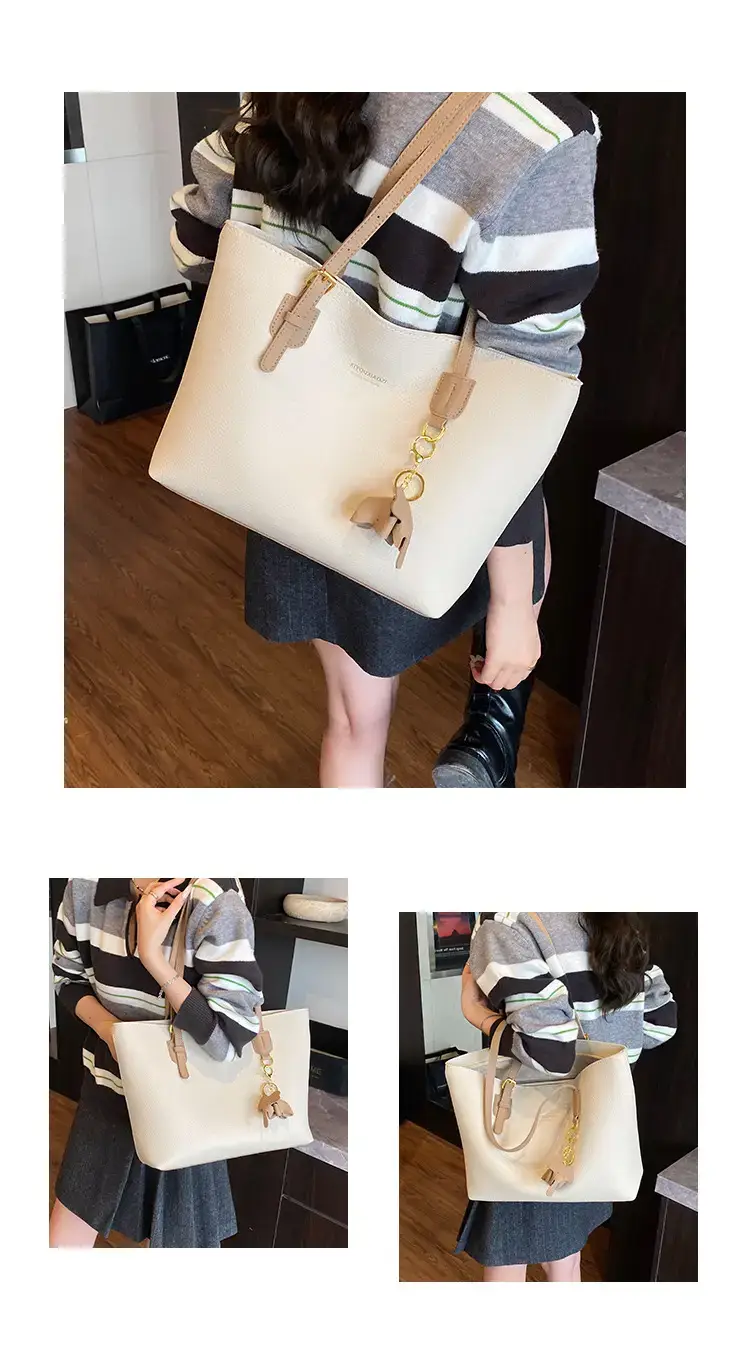 Women's Contrasting Color Tote Bag 2025 — feature 8