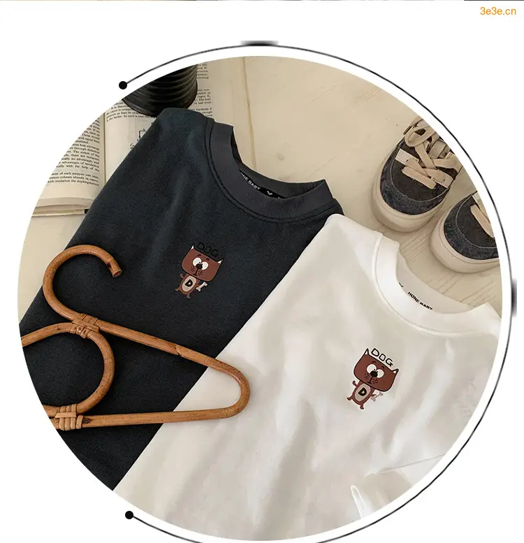 Boys Cotton Long Sleeve T-Shirt White Cartoon Print — feature 20