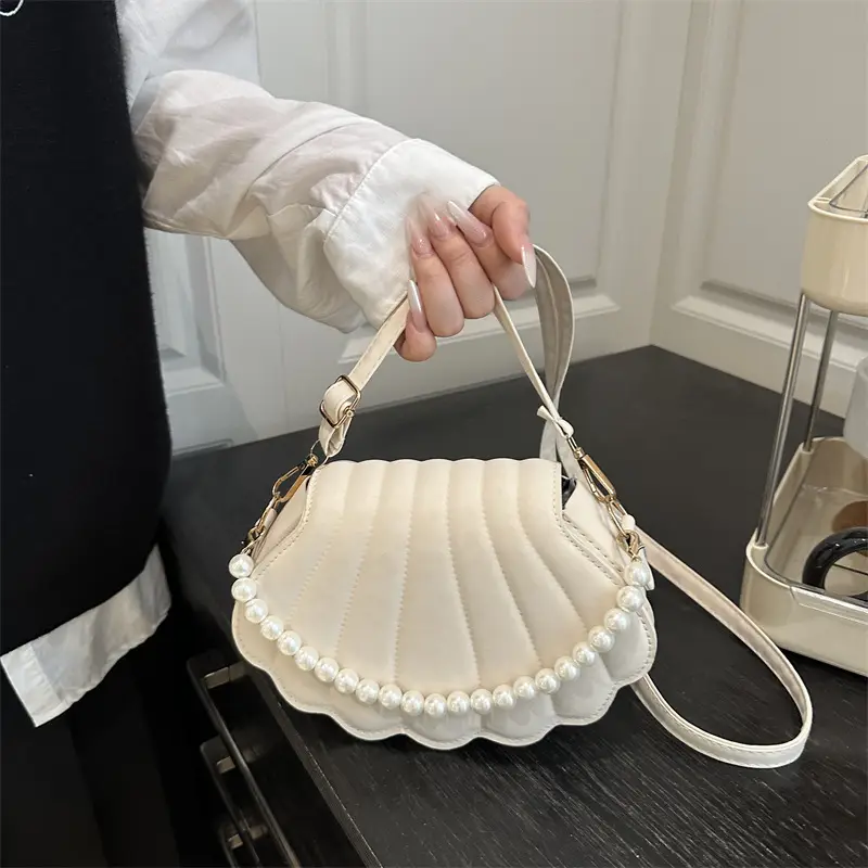 Korean Style Pearl Shell Crossbody Bag for Women - Image 5