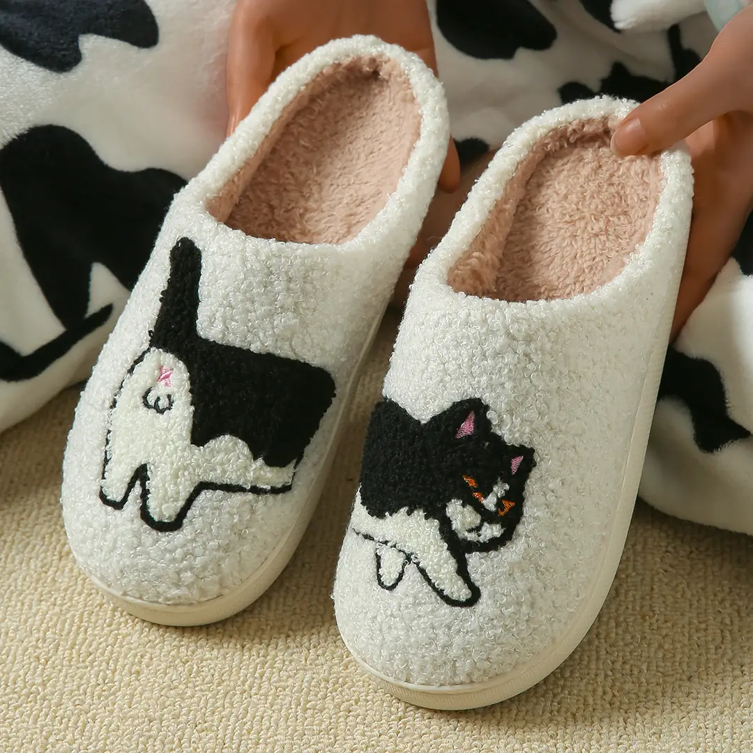 Factory Direct Supply Cross-Border Dachshund Cotton Slippers Home Cartoon Cotton Slippers Home Slippers Room Home Slippers