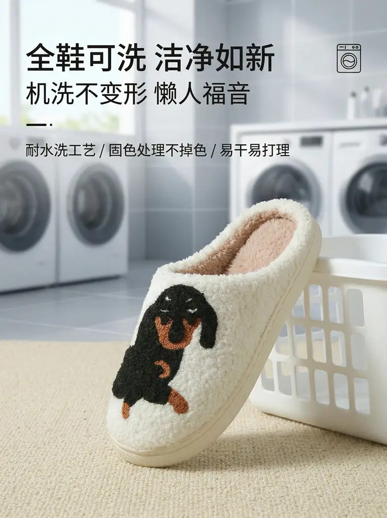 Factory Direct Supply Cross-Border Dachshund Cotton Slippers Home Cartoon Cotton Slippers Home Slippers Room Home Slippers — feature 9