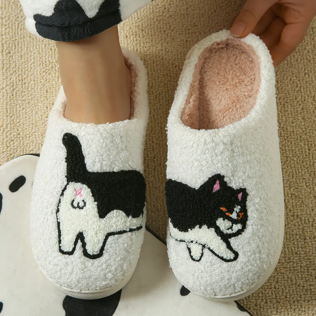 Factory Direct Supply Cross-Border Dachshund Cotton Slippers Home Cartoon Cotton Slippers Home Slippers Room Home Slippers