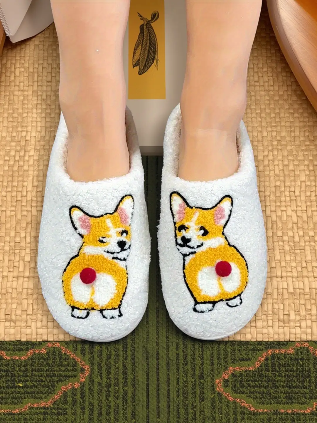 Factory Direct Supply Cross-Border Dachshund Cotton Slippers Home Cartoon Cotton Slippers Home Slippers Room Home Slippers