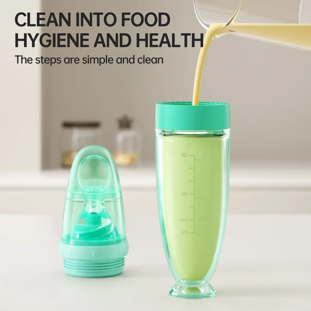 Baby Silicone Rice Cereal Bottle, Baby Food Bottle, Squeeze Spoon, Suction Cup Rice Cereal Feeder, Cross-Border Manufacturer Batch — feature 13