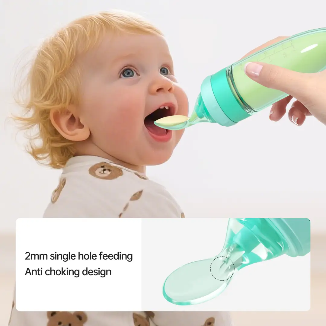 Baby Silicone Rice Cereal Bottle, Baby Food Bottle, Squeeze Spoon, Suction Cup Rice Cereal Feeder, Cross-Border Manufacturer Batch — feature 18