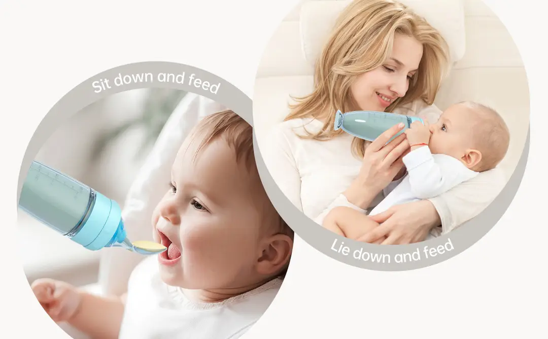 Baby Silicone Rice Cereal Bottle, Baby Food Bottle, Squeeze Spoon, Suction Cup Rice Cereal Feeder, Cross-Border Manufacturer Batch — feature 9