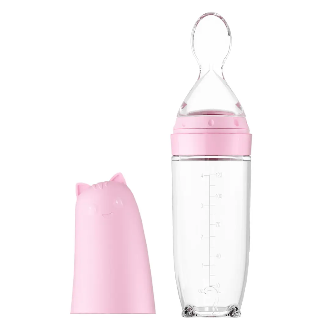 Baby Silicone Rice Cereal Bottle, Baby Food Bottle, Squeeze Spoon, Suction Cup Rice Cereal Feeder, Cross-Border Manufacturer Batch