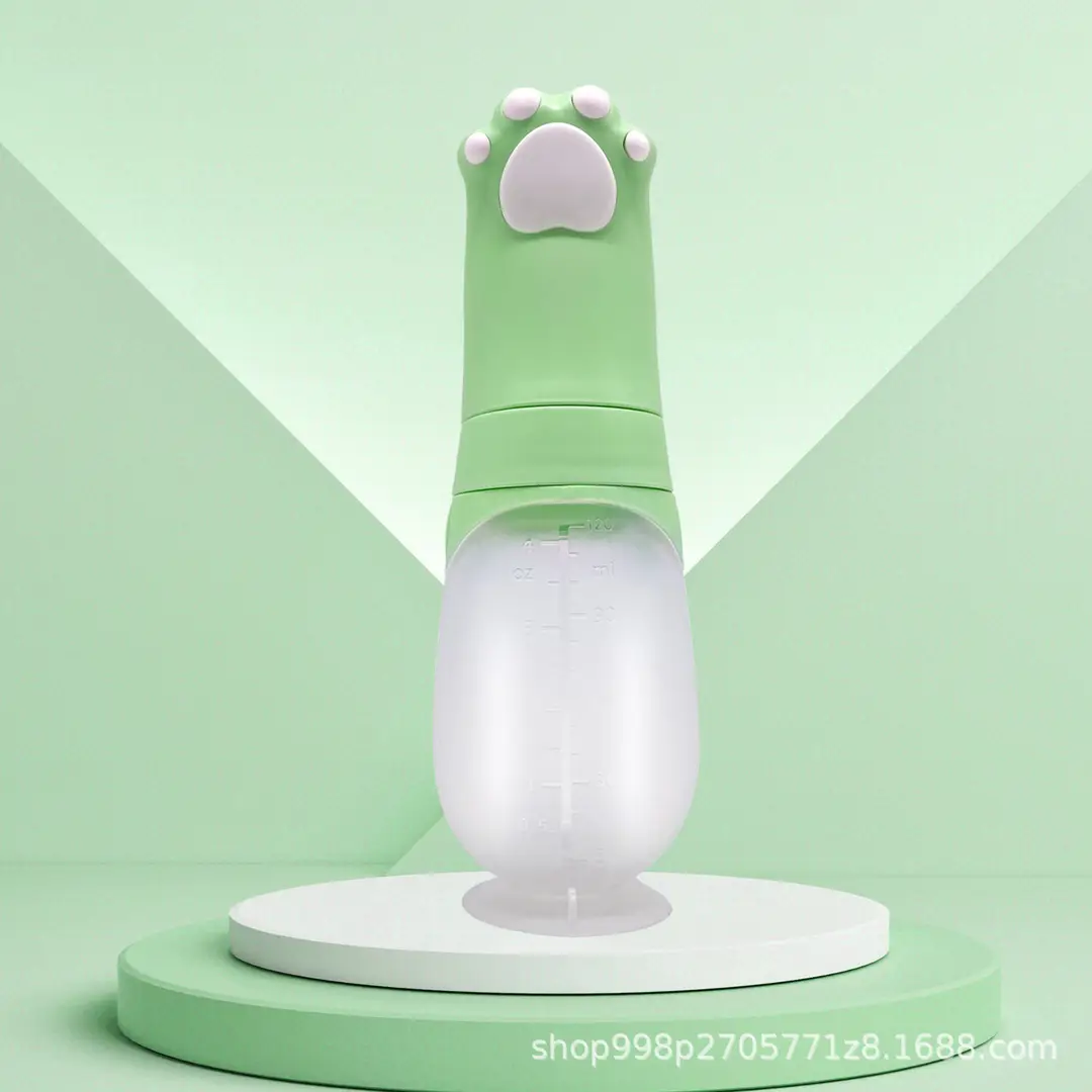 Baby Silicone Rice Cereal Bottle, Baby Food Bottle, Squeeze Spoon, Suction Cup Rice Cereal Feeder, Cross-Border Manufacturer Batch