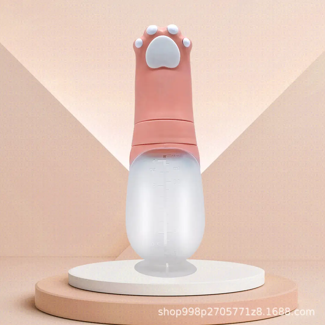 Baby Silicone Rice Cereal Bottle, Baby Food Bottle, Squeeze Spoon, Suction Cup Rice Cereal Feeder, Cross-Border Manufacturer Batch