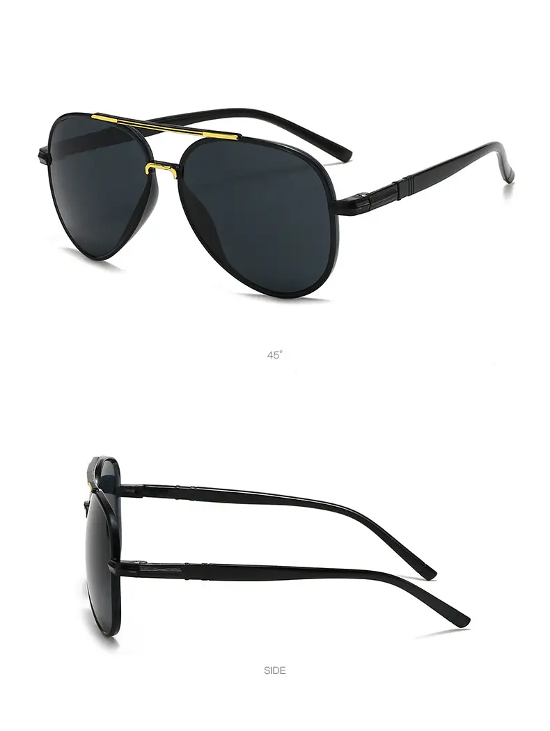 New Pilot Double-Beam Sunglasses European and American Cross-Border Women's High-End Men's Toad Sunglasses Anti-Uv Glasses — feature 10