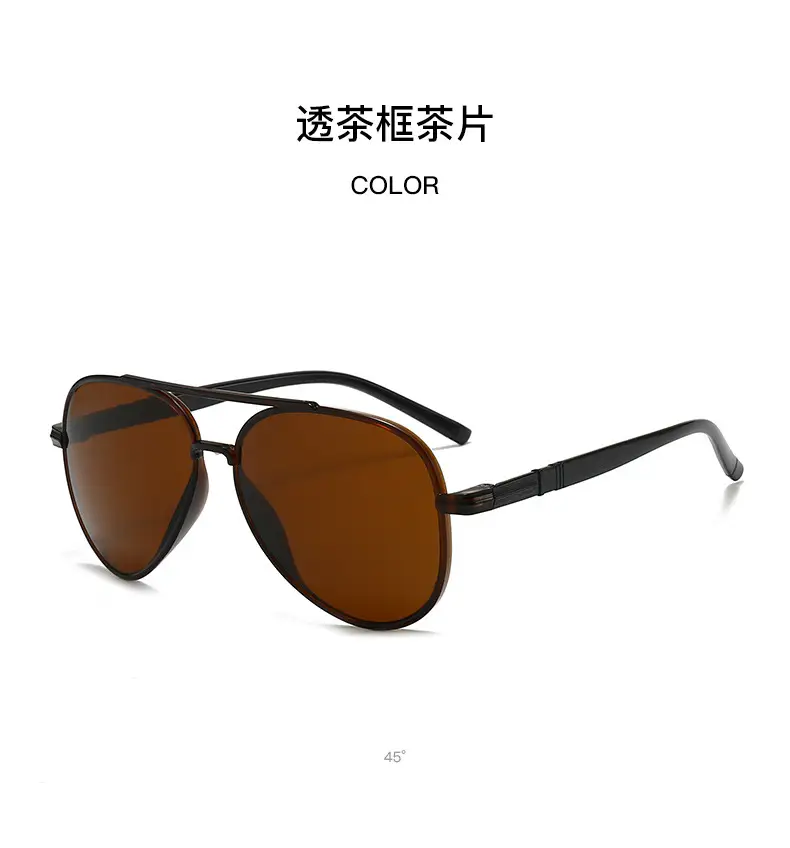 New Pilot Double-Beam Sunglasses European and American Cross-Border Women's High-End Men's Toad Sunglasses Anti-Uv Glasses — feature 12
