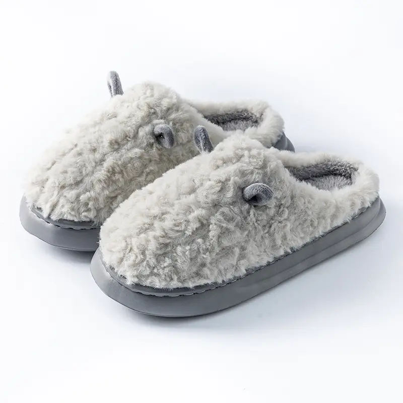 2025 Winter Plush Cotton Slippers for Men Women Large - Image 4