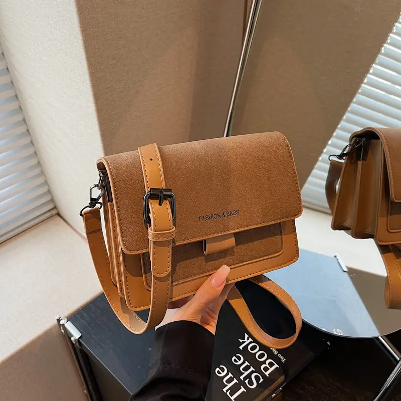Women's Tan Leather Shoulder Crossbody Bag 2026