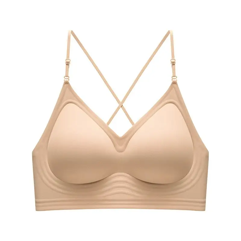 Large U-Shaped Exposed Back Invisible Intimates, Traceless Liquid Foundation, Small Breast Push-Up, Special Skin Tone, Spaghetti Straps, Summer Bra