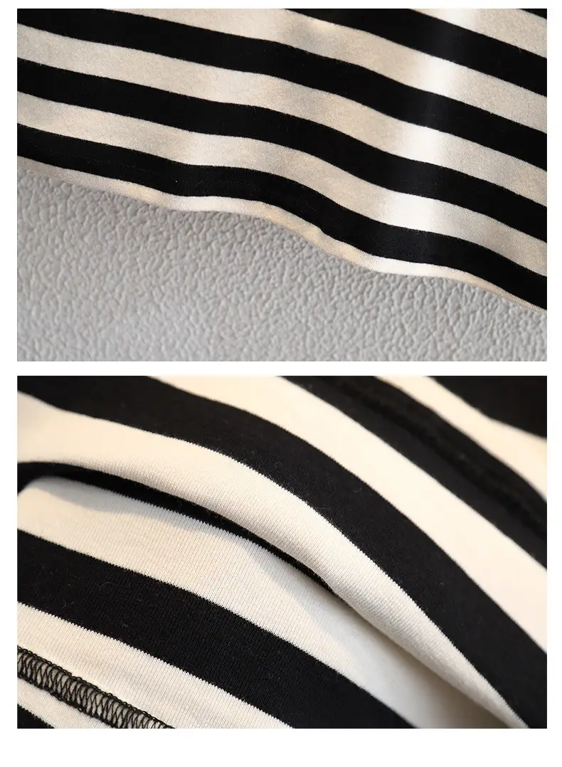 Boys Striped Long Sleeve T-Shirt Black 2025 — feature 11