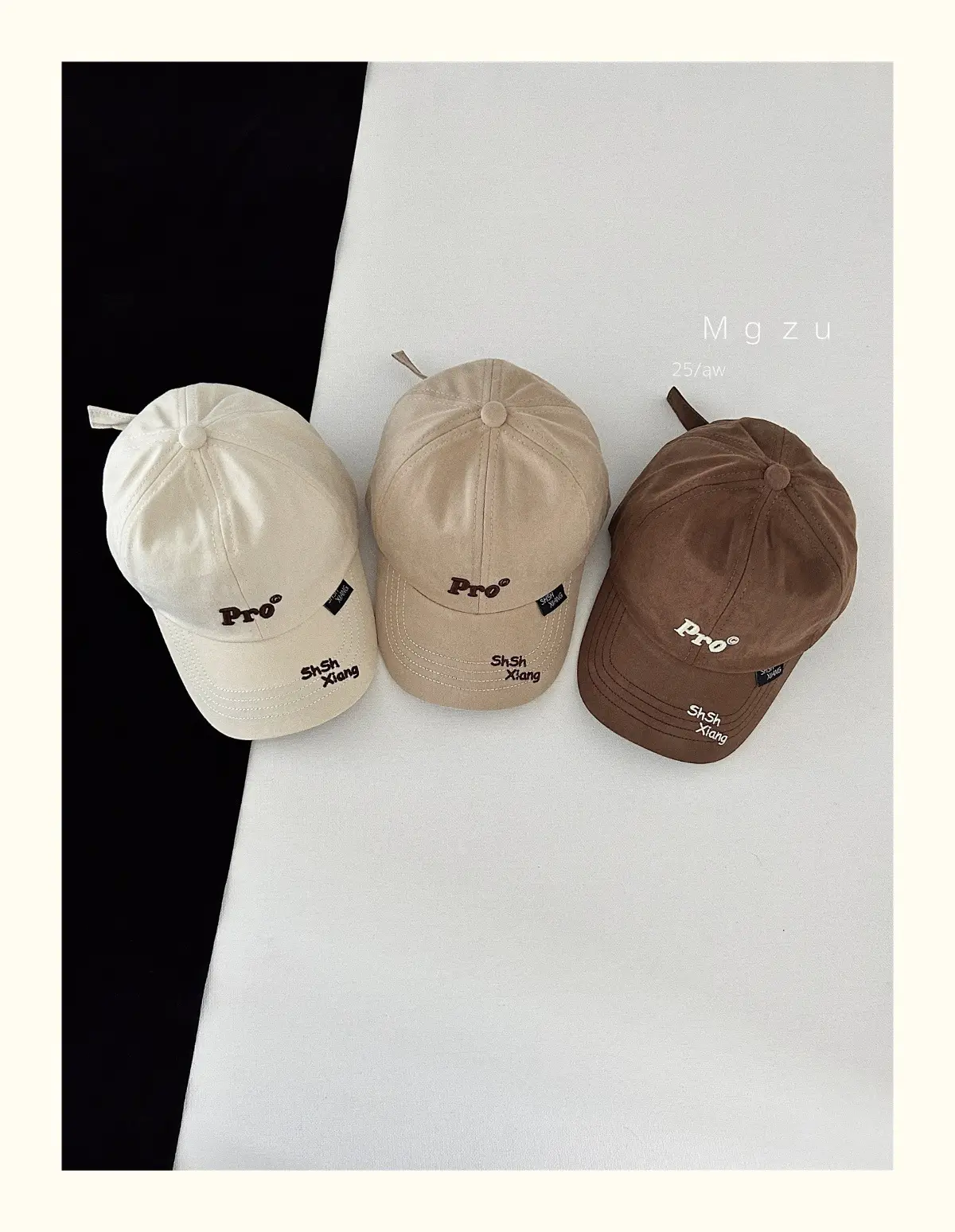 Kids Baseball Cap Black Korean Embroidered 25aw — feature 1