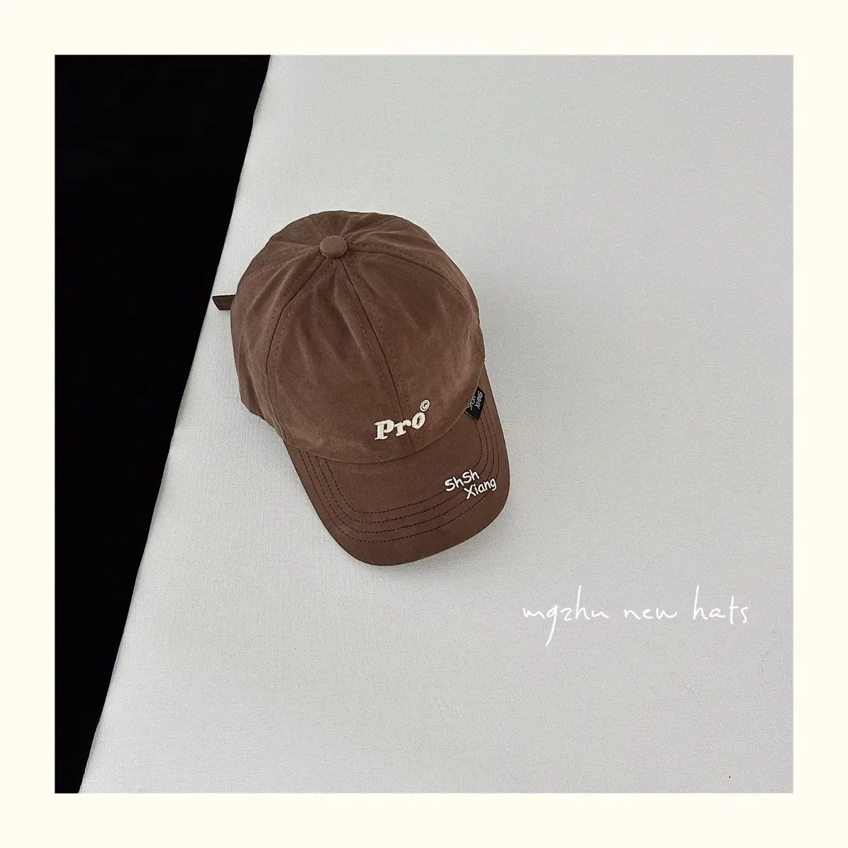 Kids Baseball Cap Black Korean Embroidered 25aw — feature 10