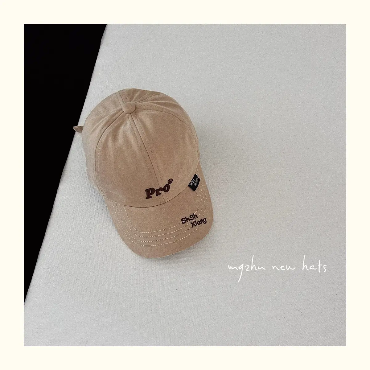 Kids Baseball Cap Black Korean Embroidered 25aw — feature 14