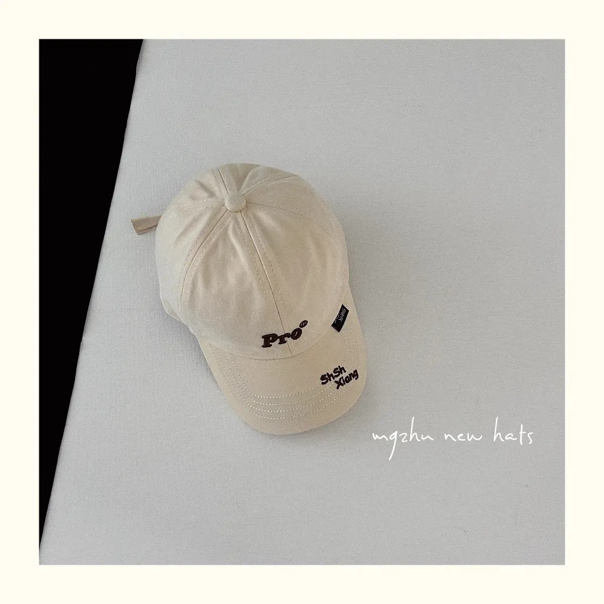 Kids Baseball Cap Black Korean Embroidered 25aw — feature 15