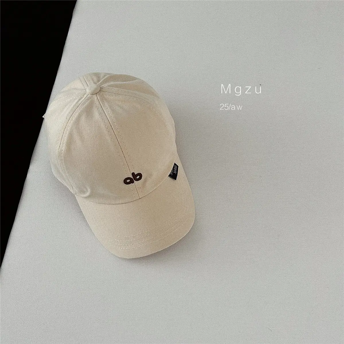 Kids Baseball Cap Black Korean Embroidered 25aw - Image 7
