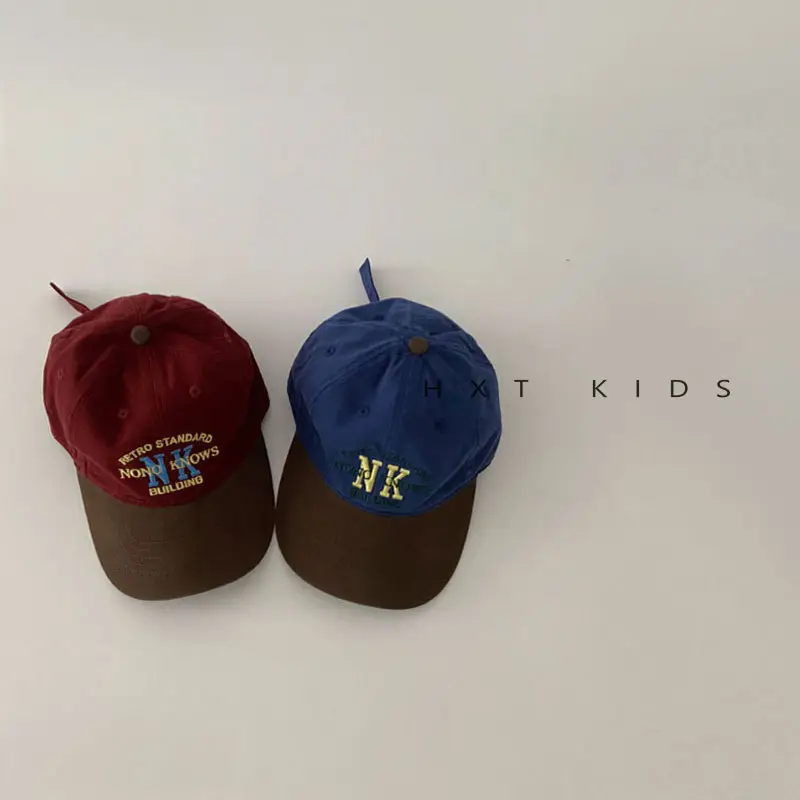 Kids Baseball Cap with NK Embroidery Green Blue - Image 7