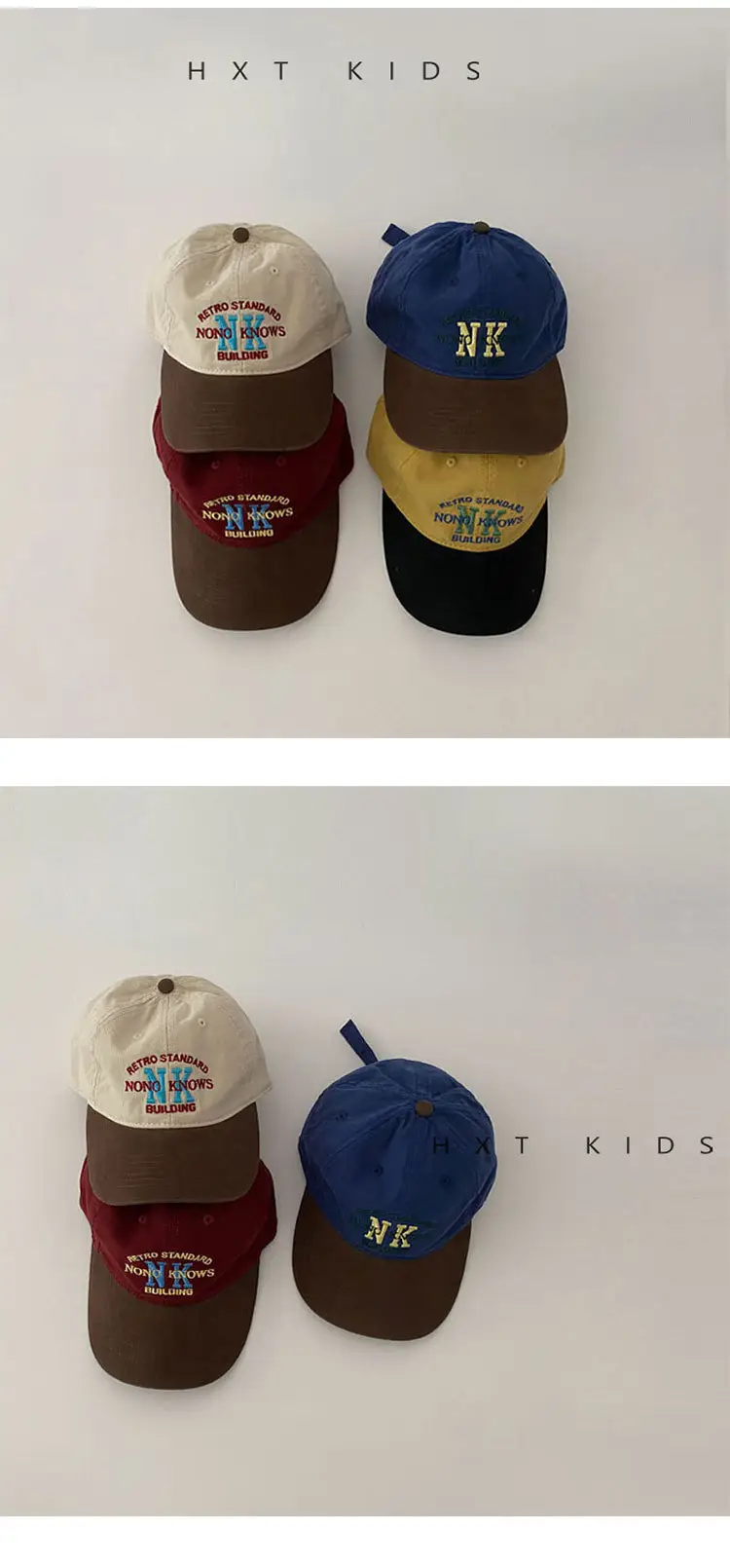Kids Baseball Cap with NK Embroidery Green Blue — feature 2