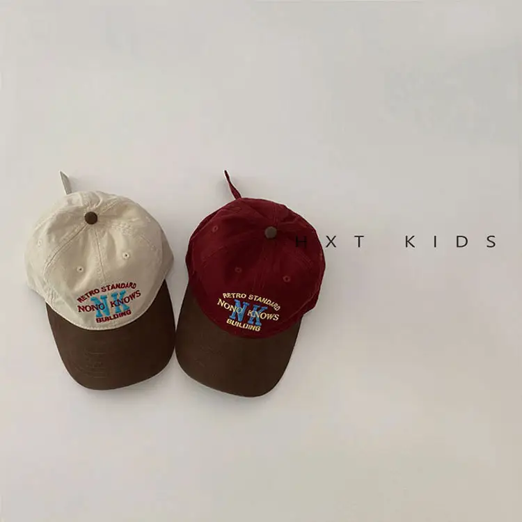 Kids Baseball Cap with NK Embroidery Green Blue — feature 3