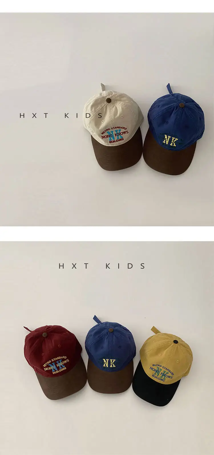 Kids Baseball Cap with NK Embroidery Green Blue — feature 4