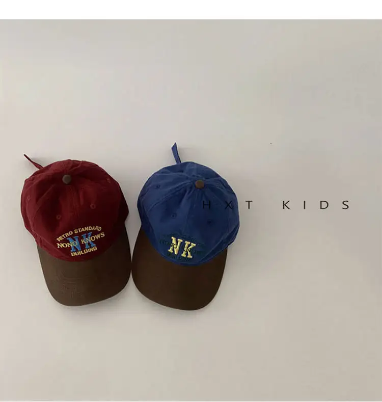 Kids Baseball Cap with NK Embroidery Green Blue — feature 5