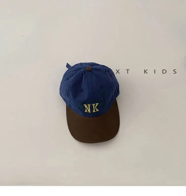 Kids Baseball Cap with NK Embroidery Green Blue — feature 7